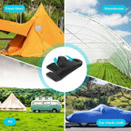 24 Pcs Tarp Clips with Carabiner - Heavy Duty Lock Grip Thumb Screw Camp Tent Clamp Clip for Awnings Outdoor Camping Caravan Canopies Car Covers Swimming Pool Covers with Buckle