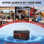 3000W Power Inverter 12V to 110V 120V AC Pure Sine Wave Inverter for RV Truck Camping,Outdoor Off-Grid Power Converter with LCD Display,Wired Controller,AC Outlets USB Ports(12V-3000Watt)