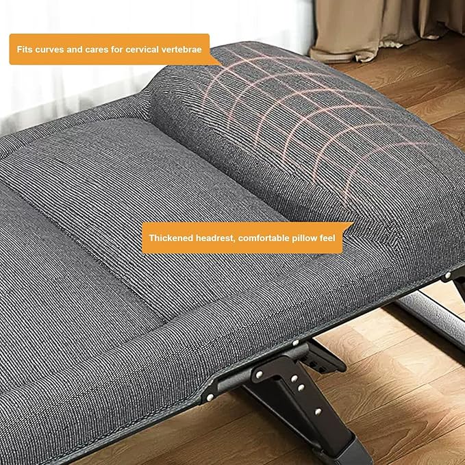 Roll Away Beds with Mattresses for Adults, Portable Folding Bed, Cot, Camping Cot, Portable Sleeping Bed for Office Use, Support 300lbs (Size : A)