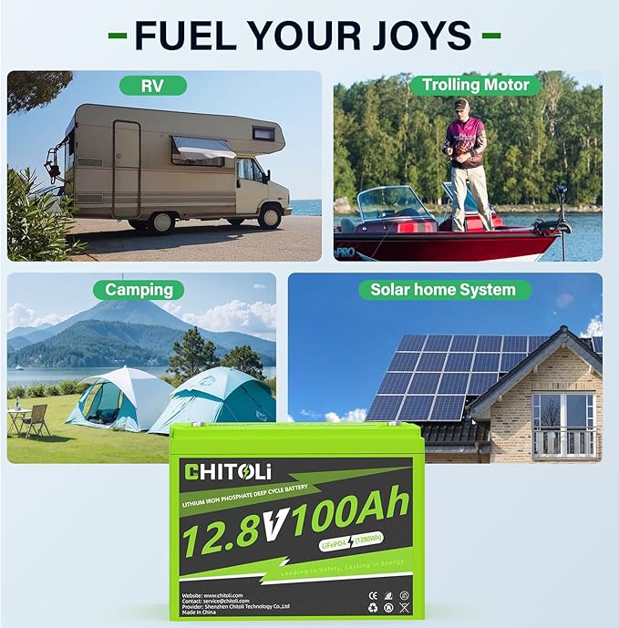 2 Pack 12V 100Ah BCI Group 24 LiFePO4 Battery, Built in 100A BMS, Max. 15000 Deep Cycle Lithium Battery for RV, Trolling Motor, Camping, Marine, Solar, Home Energy Storage