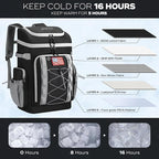 Maelstrom Backpack Cooler,Soft Lightweight Leakproof Cooler Backpack,Men Women 35/50 Can Insulated Cooler Bag,Keeps Hot/Cold for Up to 16 Hours,Perfect for Camping, Beach