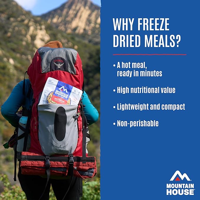 Mountain House Beef Lasagna & Freeze-Dried Food for Camping, 9 Servings, 30-Year Shelf-Life