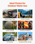 VEVOR Water Storage Bladder 142.7 Gallon Large Capacity Water Bag, Portable & Collapsible Soft Waters Container, Leakproof & Tear-Resistant PVC Emergency Waters Storage Tank for RV Truck & Outdoor Use