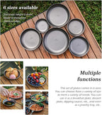 Boundless Voyage Titanium Camping Plate Dishes Saucer Lightweight Round Dinnerware Set Stackable Serving Plates Pasta Plates Travel Outdoor Home Kitchen Tableware Set Ti1141T