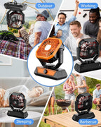 Portable Camping Fan with 20000mAh Rechargeable Battery, USB-C Battery Powered Fan for Indoor Outdoor Use, Ultra Quiet Battery Operated fan for Travel, Tent, Beach, Picnic, BBQ, Desk, Home