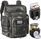 TOURIT 30L (42 Cans) Tactical Cooler Backpack – Military-Grade Insulated Back Pack with 16H Ice Retention, Leakproof Multi-Pocket Cooler Bag for Camping & Hiking, Featuring DIY Hook & Loop Panel