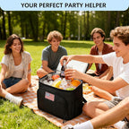 Goloni 40L Insulated Cooler Backpack, Leakproof Lightweight Soft-Sided Cooler with Cooler Compartment