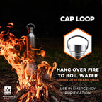 Tactiko Survival 51 oz/1500ml Stainless Steel Wide Mouth Water Bottle, Single Wall Boil-Safe, Leakproof, BPA-Free with Carry Sleeve and Strap for Camping, Hiking, Outdoor Prep (Pink)
