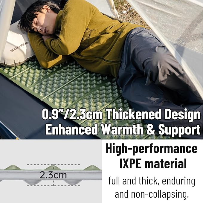 Naturehike Ultralight Foam Sleeping Pad - R1.8/R2.6/R3.0 Closed Cell Mattress, Thick Portable Folding Mat for Backpacking, Waterproof & Compact for Camping, Hiking, Travel and Car Camping