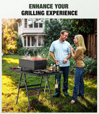 Foldable Grill Table with Mesh Desktop, 200lbs 4Ft Portable Folding Table, Height Adjustable Metal Table for Ourdoor, Camping, Picnic, BBQ and Beach, RV, 47.24" L x 23.62" W