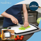 BBQ Prep Tub 16L - Multifunctional Collapsible Camping Cutting Board with Upgraded Locking lid, Meat Storage Container for Meal Prep, Dish Basin Bowl Perfect for Grilling, Outdoor Cooking XL