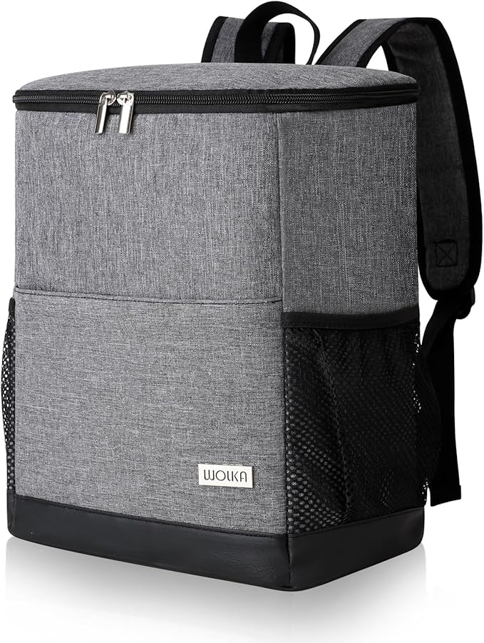 Insulated Cooler Backpack Outdoor - Leak Proof Backpack Cooler 30 Cans, Waterproof Lightweight Cooler Bag for 12h Hot/Cold Retention - Soft Cooler for Travel, Camping, Beach, Lunch