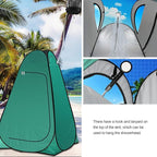 anngrowy Shower Tent Pop-Up Privacy Tent Camping Portable Toilet Tent Outdoor Camp Bathroom Changing Dressing Room Instant Privacy Shelters for Hiking Beach Picnic Fishing Potty, Extra-Tall, UPF 50+