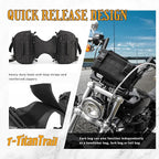 Motorcycle Saddlebags 25L Universal Throw Over Saddle Bags Waterproof Large Capacity Duffle Gear Organizer for Camping Trip Travel Outdoor with Raincover, Black