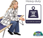 BYER OF MAINE Easy Cot - Extra Large Folding Cot - Heavy Duty for Indoor and Outdoor Use - Bed for Adults - 78”L X 31”W X 18”H - 330 lb Capacity