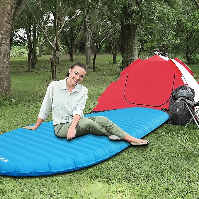 Ultralight Sleeping Pad for Camping, 74.8"x23.2" Camping Mat with Pump Sack Inflatable Sleeping Pads Compact for Camping Backpacking Hiking Traveling Tent