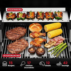 3 Burner Propane Grill, 30,000 BTU Propane Gas Grill with Two Side Tables, Stainless Steel Barbecue Grill, Outdoor Cooking BBQ for Patio, Camping, Backyard