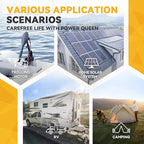 Power Queen 12V 100Ah Mini LiFePO4 Lithium Battery, Deep Cycle Battery with Upgraded 100A BMS, Max 1280Wh Energy, Up to 15000 Cycles & 10-Year Lifespan for RV, Solar, Trolling Motor & Camping