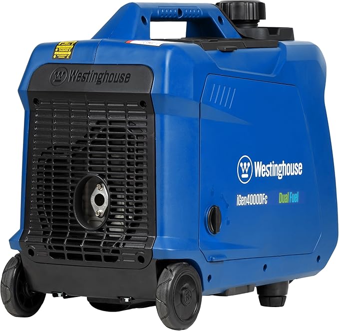 Westinghouse 4000 Peak Watt Super Quiet Dual Fuel Portable Inverter Generator, Remote Electric Start, Gas & Propane Powered, RV Ready, CO Sensor, Parallel Capable