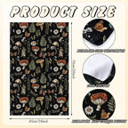 Zubebe 6 Pcs Mushroom Kitchen Towel Set - Vintage Black Dish Towels 18 x 28 Inch - Poster Style Hand Towels - Colorful Rustic Tea Towels for Cooking Baking - Housewarming Gift