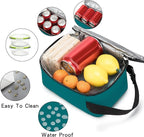 BEIMILY Lunch Box for Men Women Adults,Mini Insulated Lunch Bag for Office Work Picnic,Reusable Portable Lunchbox,Soft Cooler Tote Bag,6 can cooler bag,Mini,Dark Teal