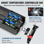 VEVOR Pure Sine Wave Inverter 3500 Watt Power Inverter, DC 12V to AC 120V Car Inverter, with USB Port LCD Display Remote Controller and AC Outlets (GFCI), for RV Truck Car Solar System Travel Camping