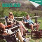 SUNNYFEEL Oversized Heated Rocking Camping Chair 2 Pack, Fully Padded Patio Chair with Side Pocket, High Back Portable Lawn Recliner with Carry Bag, Outdoor Rocker Chair for Adults Heavy Duty 500 LBS