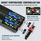 VEVOR 2500W Pure Sine Wave Inverter, 12V DC to 120V AC Car Inverter, 3 AC Outlets, USB Port, LCD Display, Remote Controller, Black, for RV Truck Car Solar System Travel Camping