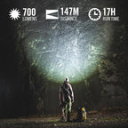 Coast FLX7 700 Lumen LED Headlamp with Twist Focus, 3 x AAA Alkaline Batteries Included