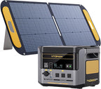 VTOMAN FlashSpeed 1000 Solar Generator 1000W/828Wh with 110W Solar Panel - LiFePO4 Battery, Expandable to 2376Wh, IP67 Waterproof Solar Charging for Extended Off-Grid, Home Backup, Camping, RV