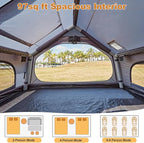 Inflatable Tents for Camping with Stove Jack, 2/4/6/8 Person Easy Setup Blow Up Tents for 4 Seasons Waterproof Inflatable Camping Tent with Awning, Air House Glamping Tents for Camping Adult