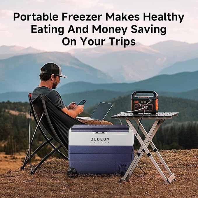 BODEGA BODEGACOOLER 12 Volt Car Refrigerator,64 Quart Portable Fridge Cooler APP Control,-4℉-68℉ 60L Dual Zone Car Freezer Cooler, 12/24V DC and 100-240V AC for Camping,Travel,RV,Boat,Van,Road Trip