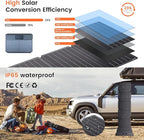 54W Portable Solar Panel, Foldable Solar Panel Charger with 20.5V (DC+USB C) & 12V USB A Output, IP67 Waterproof Emergency Power Camping, Suitable for Small Generators, Phones, PCs,Power Bank