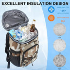 WOLT Cooler Backpack,24 Cans Insulated Backpack Cooler Leakproof,Lightweight Soft Cooler Bag,Camping Cooler,Large Capacity Beach Cooler,Waterproof Travel Cooler Lunch Backpack for Hiking