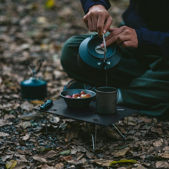 Naturehike Ultralight Folding Camping Table, Set up in Seconds, Aluminum Beach Compact Backpacking Table with Carry Bag for Hiking Picnic, 12.2" x 8.3"