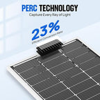 ECO-WORTHY 200 Watt Bifacial Solar Panel 2pcs 100 Watt Monocrystalline Solar Panel Module Off Grid PV Power for Home, Camping, Boat, Shed Farm, RV,12V/24V Battery