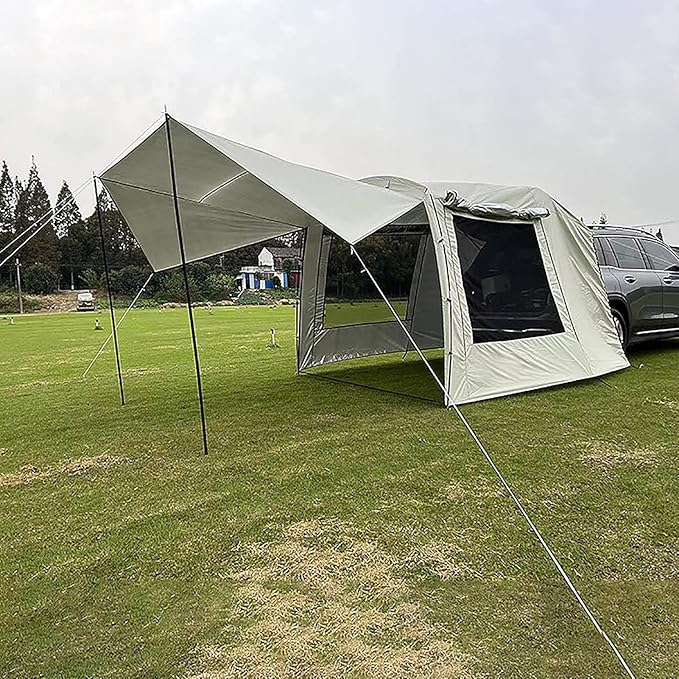Tailgate Shade Awning Tent, Family Camping Tent Car Tents for Campers Car Camping SUV Rear Tent for SUV Tent Hatchback Minivan Sedan Camping Car Awning Sun Shelter Outdoor Supplies