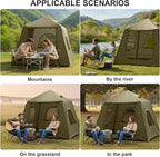 Inflatable Tents for Camping,Easy Blow Up Tent with Hand Pump,4 Seasons Waterproof Air Inflatable Camping Tent House for Family Weekend Camping
