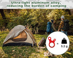 DS. DISTINCTIVE STYLE Aluminum Guyline Tensioner 20 Pieces Rope Tensioner for Outdoor Tent Camping Accessories