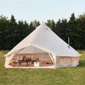 YOLENY Bell Tent, Yurt Tent 4/6/8/10 Person 4 Season Waterproof Glamping Tents w/Stove Jack for Family Camping Outdoor Party, Glamping Tents for Camping - 10/13.1/16.4FT