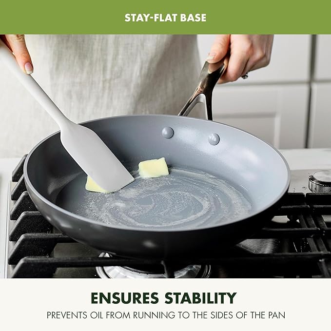 GreenPan Valencia Pro Hard Anodized Healthy Ceramic Nonstick 8" Frying Pan Skillet, PFAS-Free Cookware, Stainless Steel Handle, Induction Suitable, Dishwasher Safe, Oven Safe, Gray