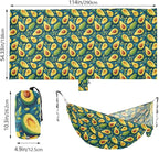 Green Art Avocado Camping Hammocks with Tree Straps Hanging Hammock for Outside Patio Backyard Poolside