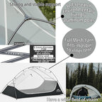 Naturehike Free Standing 2 Person Backpacking Tent with The Double Canopy Ultralight Nylon Double Layer Waterproof Camping for Camping, Festivals, Backyard, Sleepovers