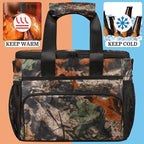 Pardick Soft Cooler Bag Forest Camo Camouflage Insulated Lunch Box for Men & Women, Large Leakproof Lunch Bag Portable Beach Cooler for Work, Picnic, Road Trips,Fishing, Travel, Camping,A-1