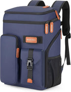 Insulated Cooler Backpack,33/45 Cans Multifunctional Double Deck Leakproof Cooler Bag with Sternum Strap,Large Capacity Lightweight Travel Camping Beach Backpack