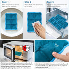 4pcs Reusable Ice Packs for Lunch Boxes & Coolers, (6”x4”x0.7”) Slim Freezer Packs for School Lunch Bags, Small Non-Toxic Cooler for Picnic & Camping