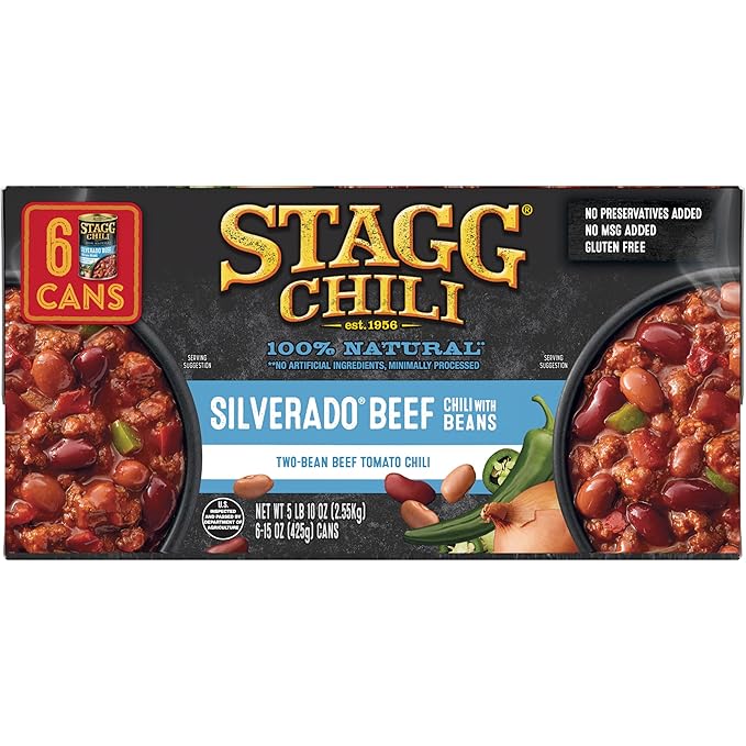 Stagg Silverado Beef Chili with Beans, 15 Ounce (Pack of 12)