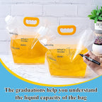 Tessco for you 12 Pack 1.3 Gallon Collapsible Water Storage Bag Water Container Emergency Jug Plastic Storage Pouch Freezable Carrier Tank Foldable Bottle for Outdoor Sport Camping (Clear with Scale)