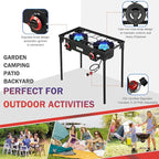 Vivicreate High Pressure Propane Gas Outdoor Camping BBQ Grill Stove Burner Estufas de Gas para Cocinar Afuera Es gas propano Regulator 20 PSIG