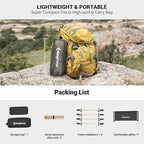KingCamp Camping Cot, Folding Portable Heavy Duty Ultralight Cots for Adults Camping Tent Hiking Backpacking Mountaineering Travel Indoor Outdoor Indoor Base Camp with Pillow, Support 265 Lbs